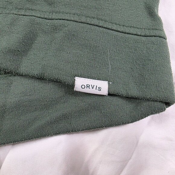 Orvis Womens XL Green Long Sleeve Crewneck Pullover Sweater Casual Relaxed Fit - Picture 3 of 9